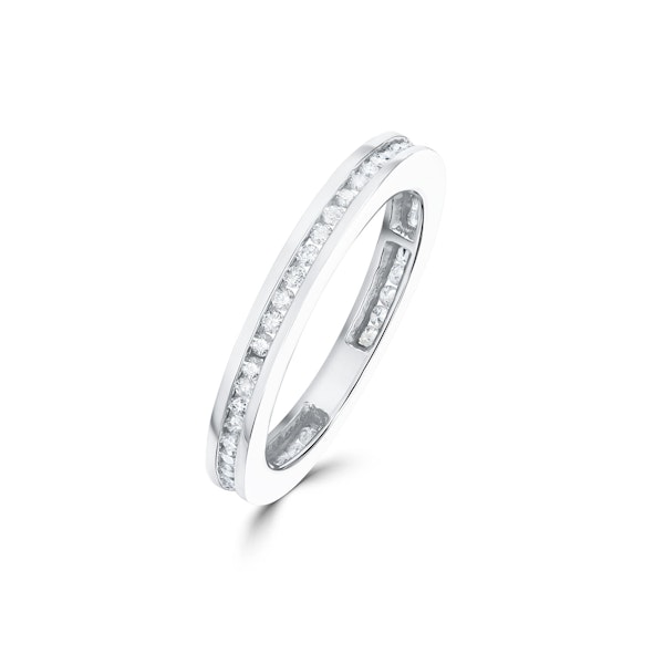 Eternity Ring 0.40CT Diamond 9K White Gold - SIZES G and M - Image 1