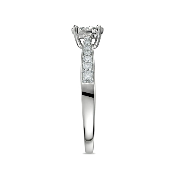 Masami Diamond Engagement Ring 0.20ct Pave Set in 9K White Gold - Image 4