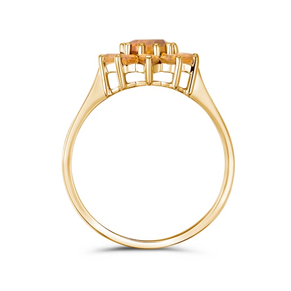 0.96ct Citrine Cluster Ring in 9K Yellow Gold - Image 3
