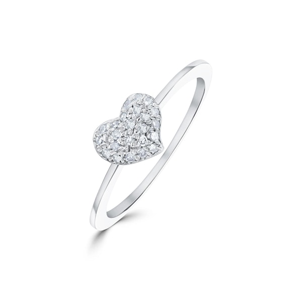 0.36ct Diamond and 9K White Gold Daisy Ring SIZE L - Image 1