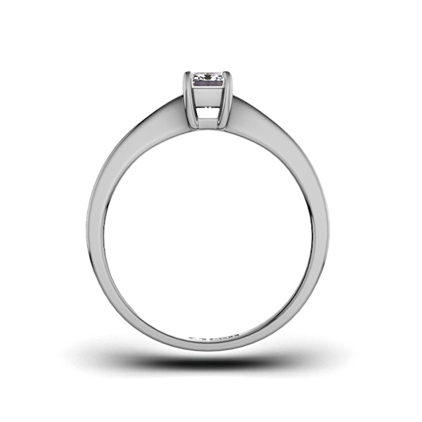 Engagement Ring Certified Emerald Cut Diamond 0.33CT G/VS 18K Gold - Image 2