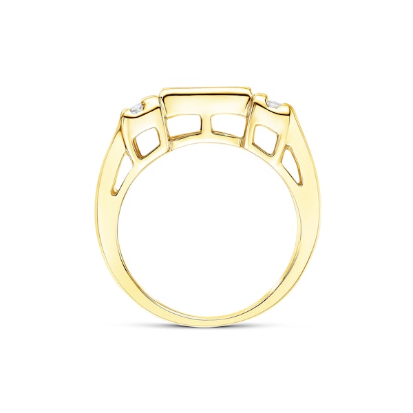 9K Gold Princess Cut Diamond Design Ring 0.26CT - Image 2
