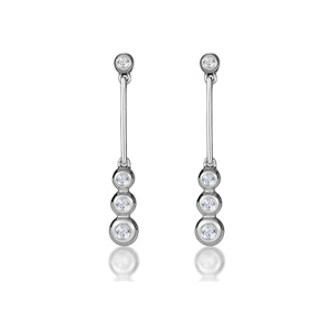 Trilogy Drop Earrings 0.12ct Lab Diamonds 925 Sterling Silver