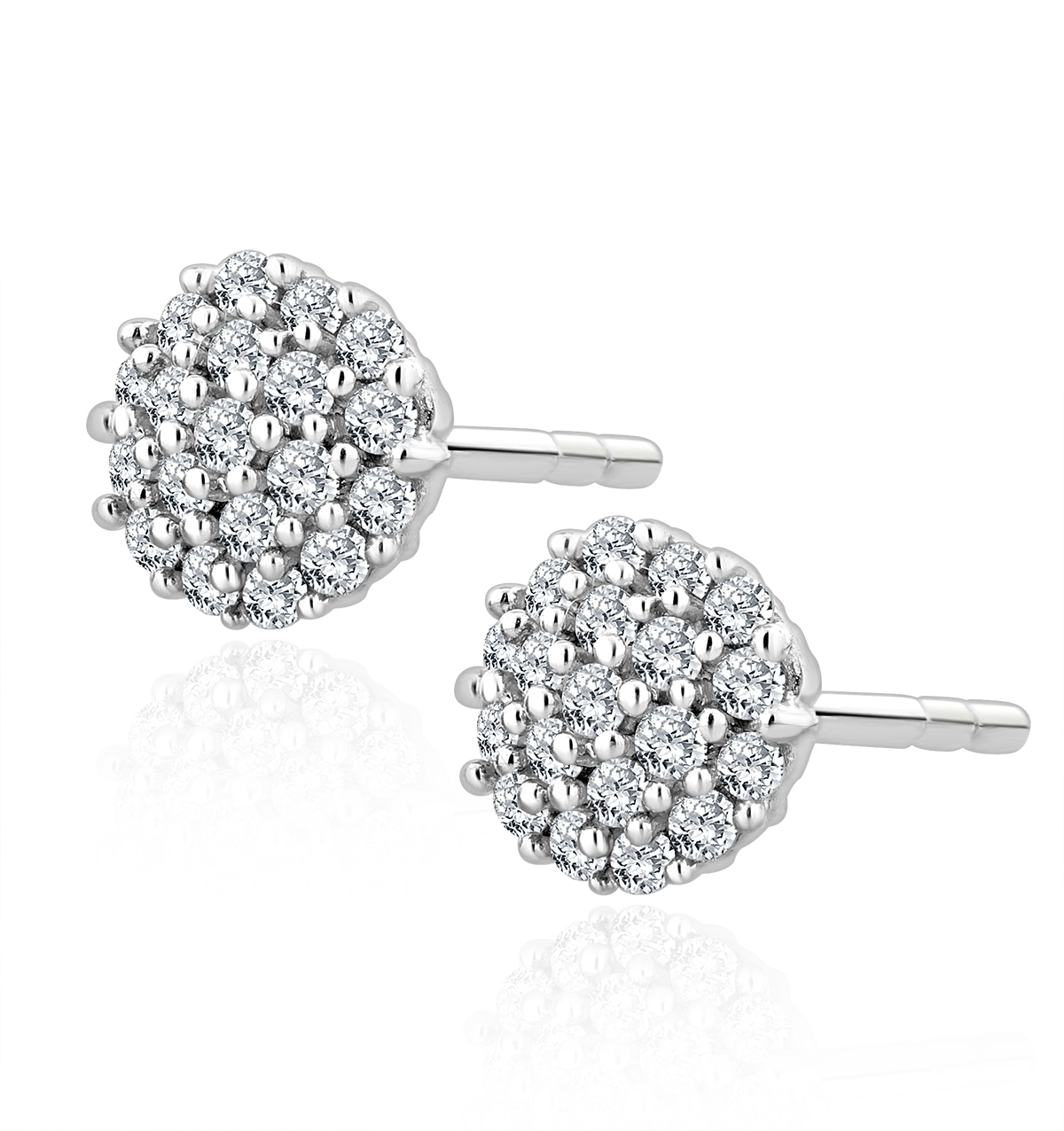 Diamond Cluster Earrings The Diamond Store