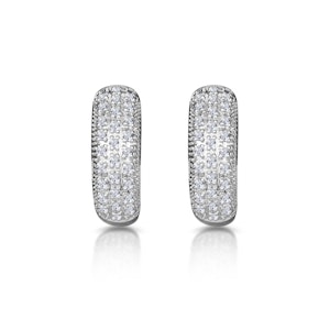 Huggie Earrings 0.33ct Diamond 9K White Gold