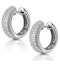 Huggie Earrings 0.33ct Diamond 9K White Gold - image 2