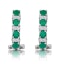 Emerald 1.10CT And Diamond 9K White Gold Earrings - image 2