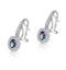 0.83ct Sapphire 0.13ct Diamond and 9K White Gold Earrings - H4555 - image 3