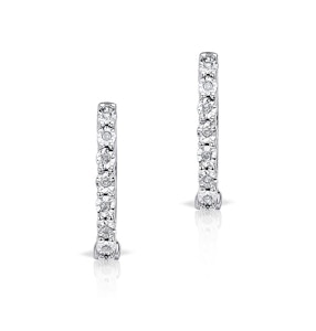 0.06ct Diamond and 9K White Gold Earrings - H4557