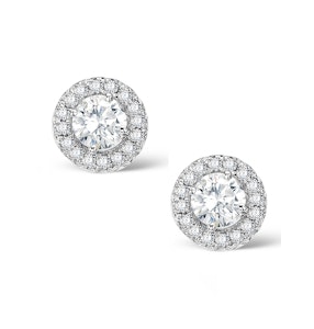 Ella Halo Lab Diamond Earrings 0.65ct set in 9K White Gold