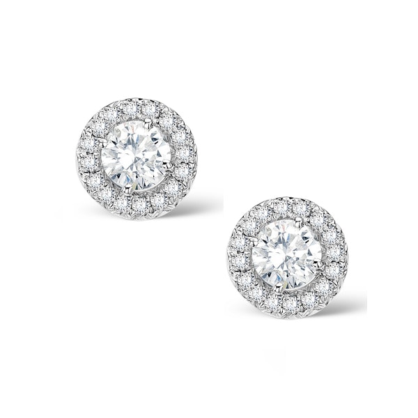 Ella Halo Lab Diamond Earrings 0.65ct set in 9K White Gold - Image 1