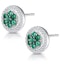 0.30ct Emerald and Diamond Stellato Earrings in 9K White Gold - image 3