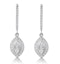 Masami Diamond Marquise Earrings 0.20ct Pave Set in 9K White Gold - image 1