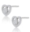Diamond Heart Solitaire Stellato Earrings in 9K White Gold - image 2