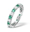 Emerald 0.70ct G/VS Diamond 18KW Gold Eternity Ring Item HG20-322GXUY - image 1