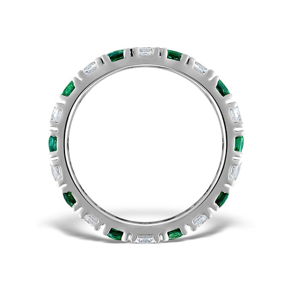 Emerald 1.10ct H/SI Diamond 18KW Gold Eternity Ring Item HG20-422GJUY - Image 2