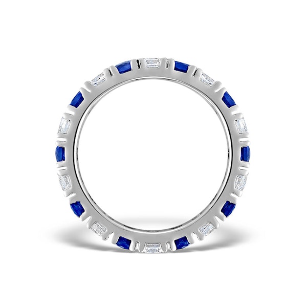 Sapphire 1.70ct G/VS Diamond 18KW Gold Eternity Ring Item HG20-422UXUY - Image 2