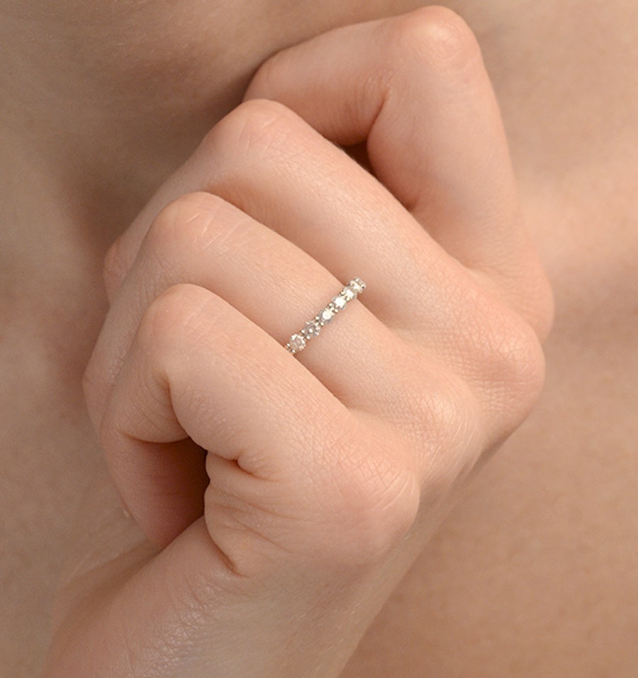Eternity Ring Chloe 18k Gold Diamond 1 00ct H Si