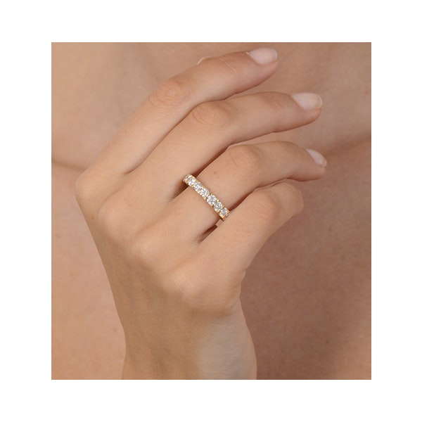 Mens 3ct H/Si Diamond 18K Gold Full Band Ring - Image 4