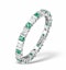 Emerald 0.70ct And G/VS Diamond 18KW Gold Eternity Ring  HG36-322GXUY - image 1