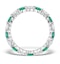 Emerald 1.10ct And G/VS Diamond 18KW Gold Eternity Ring  HG36-422GXUY - image 2