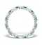 Emerald 0.70ct And G/VS Diamond 18KW Gold Eternity Ring  HG36-322GXUY - image 2
