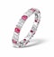 Ruby 1.50ct And H/SI Diamond 18KW Gold Eternity Ring  HG36-422TJUY - image 1
