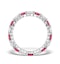 Ruby 1.50ct And H/SI Diamond 18KW Gold Eternity Ring  HG36-422TJUY - image 2
