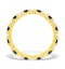 Hannah 18K Gold Sapphire 0.70ct and G/VS 1CT Diamond Eternity Ring - image 2