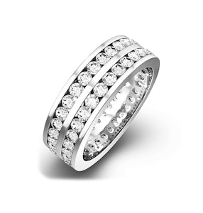 Mens 2ct G/Vs Diamond 18K White Gold Full Band Ring Item