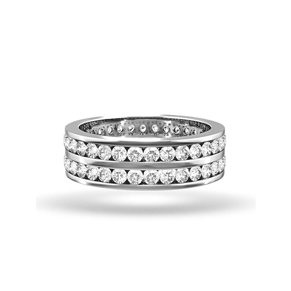 Mens 2ct G/Vs Diamond 18K White Gold Full Band Ring Item - Image 2