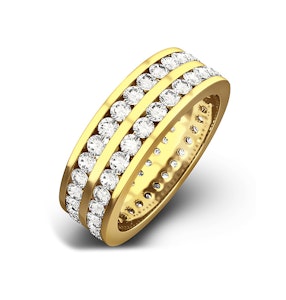 Mens 2ct H/Si Diamond 18K Gold Full Band Ring