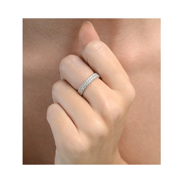 Mens 1ct G/Vs Diamond 18K White Gold Full Band Ring - Image 4