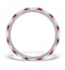Ruby 0.65ct And H/SI Diamond 18KW Gold Eternity Ring - image 2