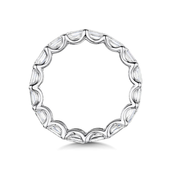 Sofia Diamond Eternity Ring Emerald Cut 5.72ct VVs Platinum Size O-W - Image 3