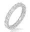 Viola Diamond Eternity Ring Emerald Cut 4.94ct VVs Platinum Size J-N - image 1