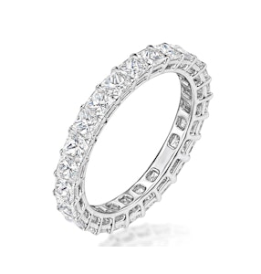 Gabrielle Diamond Eternity Ring Princess Cut 4.48ct VVs Platinum O-W