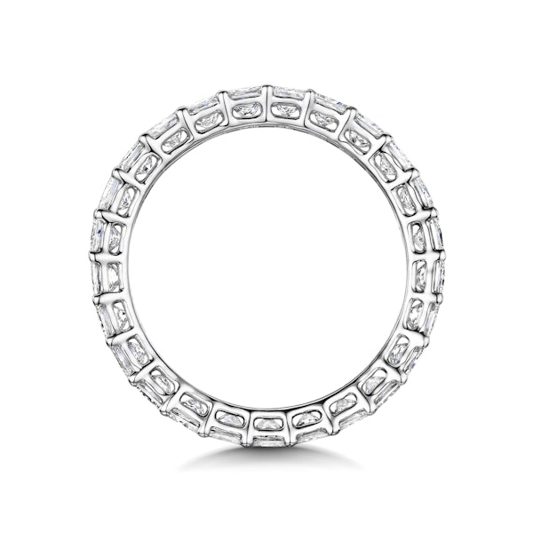 Gabrielle Diamond Eternity Ring Princess Cut 3.1ct VVs Platinum O-W - Image 3