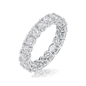 Stella Diamond Eternity Ring Round Cut 3.4ct VVs Platinum Size J-N
