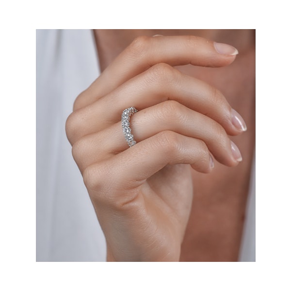 Stella Diamond Eternity Ring Round Cut 3.57ct VVs Platinum Size H-I - Image 2