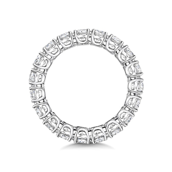 Stella Diamond Eternity Ring Round Cut 3.7ct VVs Platinum Size O-W - Image 3