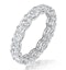 Isla Diamond Eternity Ring Oval Cut 3.9ct VVs Platinum Size J-N - image 1