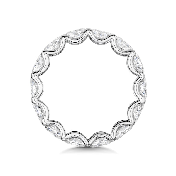 Isla Diamond Eternity Ring Oval Cut 2.93ct VVs Platinum Size J-N - Image 3