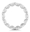 Isla Diamond Eternity Ring Oval Cut 3.23ct VVs Platinum Size O-W - image 3