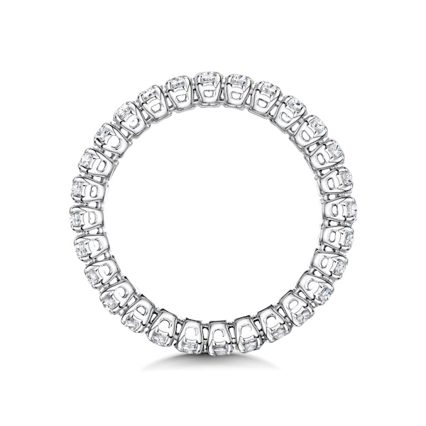 Sienna Diamond Eternity Ring Oval Cut 3.3ct VVs Platinum Size J-N - Image 3