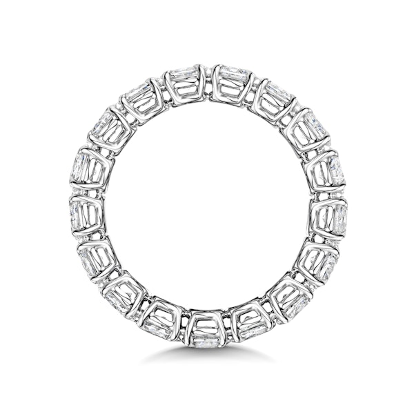 Serena Diamond Eternity Ring Oval Cut 3.38ct VVs Platinum Size H-I - Image 3