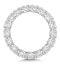Serena Diamond Eternity Ring Oval Cut 3.23ct VVs Platinum Size O-W - image 3