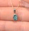 Emerald 7 x 5mm 18K Yellow Gold Pendant Necklace - image 3