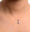 Pink Sapphire 6 X 4mm and 18K Yellow Gold Diamond Pendant Necklace - image 3