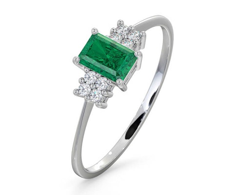 White Gold Emerald Rings